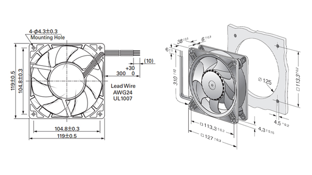 卡固軸流風(fēng)扇接線